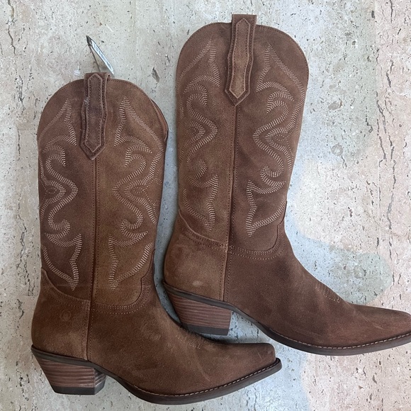 Dingo “Out West Cowboy Boot” Camel Color Women’s Size 8M MSRP 170 - Picture 1 of 10